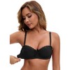 INSPIRE CHIC Women's Convertible Bra Half Cup French Underwire Maximizer Push Up Bow Decoration Lingerie - 4 of 4
