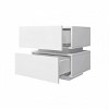 Vynxaria Modern 2-Drawer Bedside Table Nightstand - White High Gloss, RGB LED Light (APP/Remote/Bluetooth), Ample Storage - 2 of 4