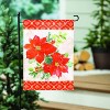 Evergreen Gilded Pattern Poinsettia Christmas Moire Garden Flag 12 x 18 Inches Indoor Outdoor Decor - 3 of 4