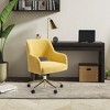 WestinTrends Genevieve Mid-Century Modern Swivel Office Chair With Wheels - 2 of 4