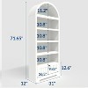 GAOMON 72" Tall Arched Pantry Cabinet, 5-Tier Kitchen Pantry Cabinet with Spacious Drawer & Gold Handles, Wood Storage Cabinet - 2 of 4