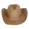 David & Young Women's Straw Cowboy Hat with Silver Star Underbrim - 2 of 4