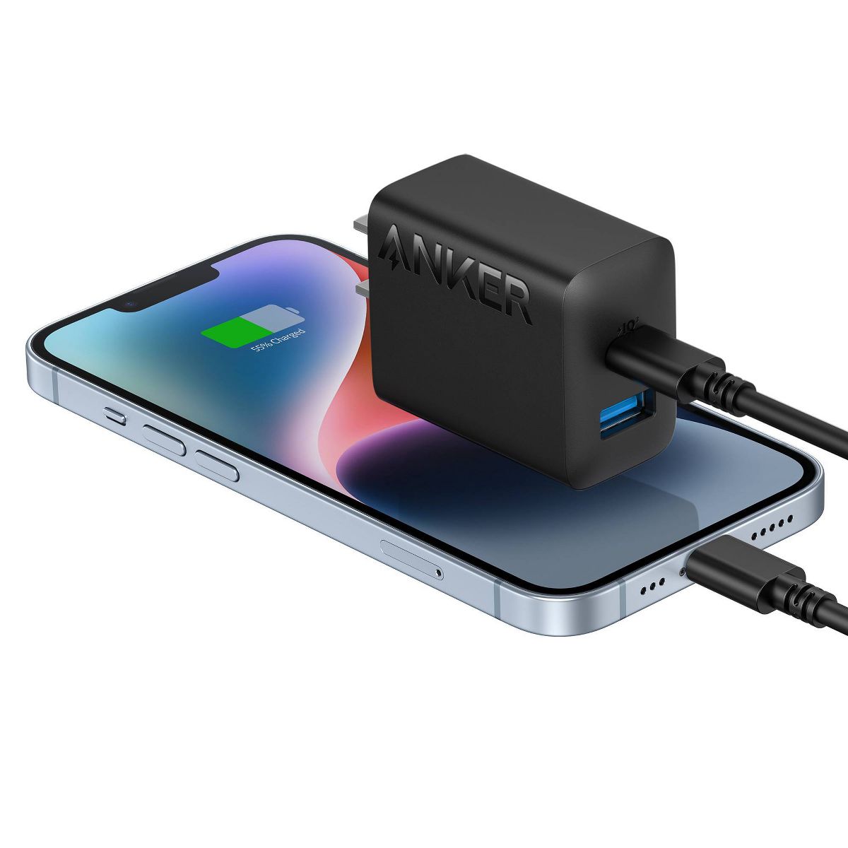 Anker 20W Dual Port with USB-C to USB-C Cable - Black - thumbnail 4