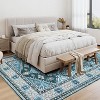 Washable Rug Vintage Distressed Non-Slip Foldable Low Pile Traditional Indoor Carpet for Living Room Bedroom Office - 3 of 4