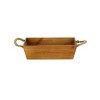 Cheung's Lenox Galvanized Paneled Tapered Wood Bin - 4 of 4