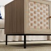 KTMBDW Coffee Table with 4 Sliding Doors, Farmhouse Cocktail Table Symmetrical Design, Rectangular Center Table for Living Room, Natural - 4 of 4