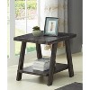 Vynxaria Athens Contemporary Replicated Wood Shelf End Table, Charcoal Finish, 24"W x 22"D x 23"H - 2 of 4