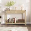 Bohemian Style Entryway Table with Rattan Drawers, 43 in Wooden Console Table for Entryway - 3 of 4