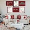 6Pcs Framed Buffalo Plaid Canvas Wall Art,creating a warm holiday atmosphere, 12x16 Vintage Religious Living Room - 3 of 4