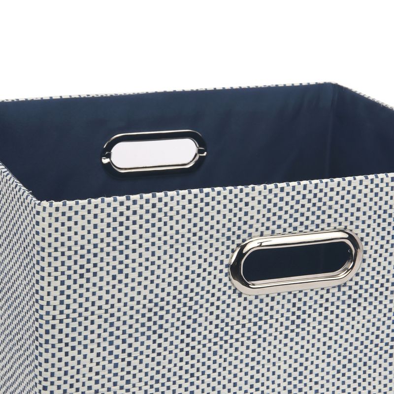 Lambs & Ivy Blue Foldable/Collapsible Storage Bin/Basket Organizer with Handles, 3 of 5