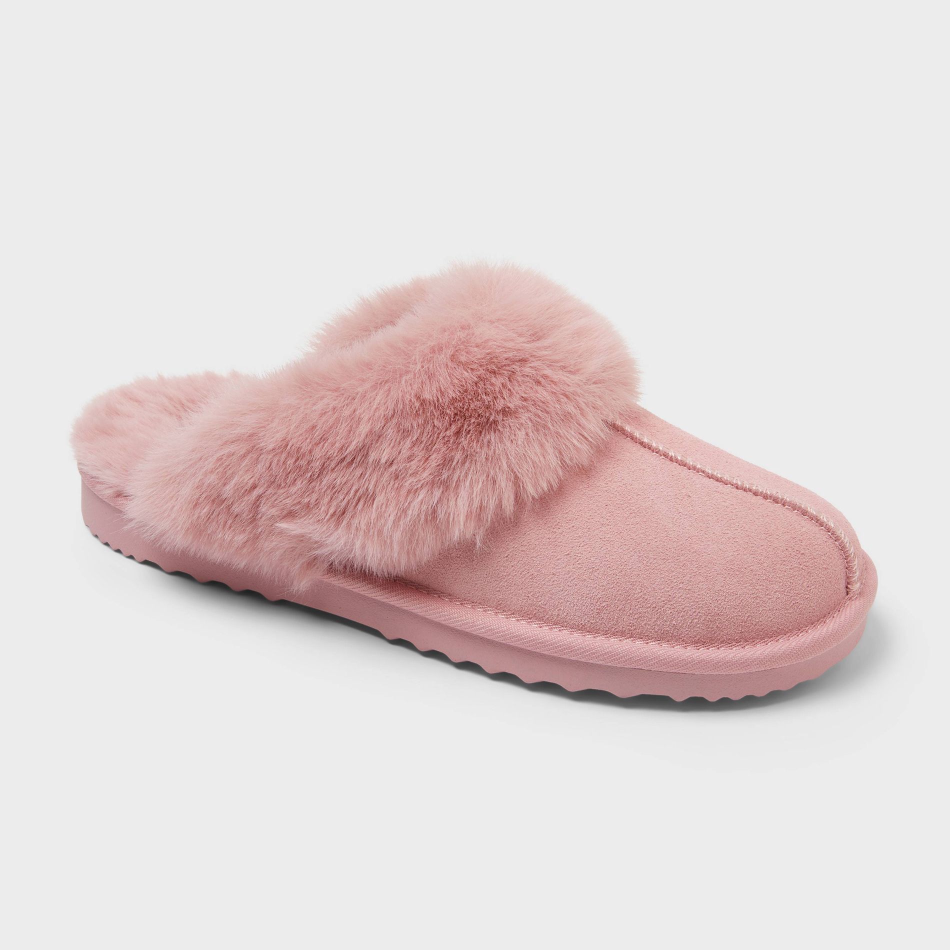 Women's Sylvia Genuine Suede Scuff Slippers - Auden™ Mauve Pink 10