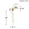 360 Lighting Kelowna Modern Swing Arm Wall Lamp with Cord Cover Brass Plug-in Light Fixture Glass Globe Shade for Bedroom Bedside Living Room Reading - 4 of 4