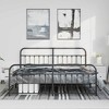 vidaXL Black King Metal Bed Frame with Headboard & Slats, No Mattress, Easy Assembly - 3 of 4