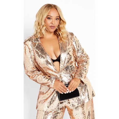 Petal and Pup Womens Jayleen Sequin Duster - Gold M