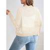 Coolmee Women's Plus Size Cropped Cardigan Sweaters Long Sleeve Open Front Bolero Knit Shrugs for Dresses - 3 of 4
