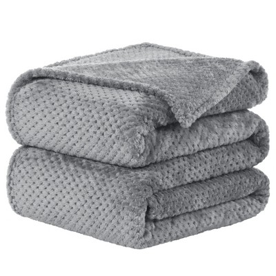 PiccoCasa Soft Warm Flannel Fleece Fuzzy Plush Lightweight Microfiber Bed Blanket