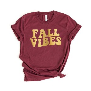 Simply Sage Market Women's Fall Vibes Retro Puff Print Short Sleeve Graphic Tee - 1 of 4