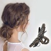 Unique Bargains Elegant Leopard Print Bow Hair Clips Black Brown 1 Pc - 2 of 4