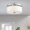 Livex Lighting Meridian 2 - Light Flush Mount in  Brushed Nickel - 2 of 4