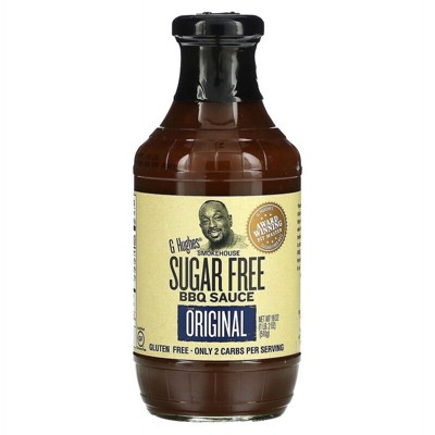 G Hughes, Smokehouse Sugar Free, BBQ Sauce, Original, 18 oz Pack of 2