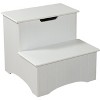 Kings Brand Furniture Joshua Wooden Stool for Adults and Kids with Storage for Bedroom, Kitchen Bathroom, Steps for High Beds - 3 of 4
