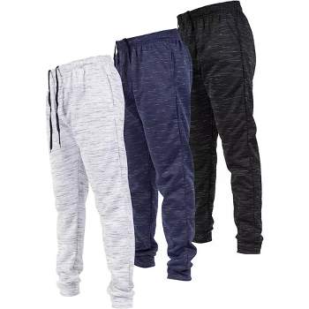 Ultra Performance Mens 3 Pack Joggers | Mens Marled Colored Athletic Bottoms with Pockets