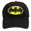 Batman Classic Bat Shield Logo Adult Dad Cap Black OS - 2 of 4