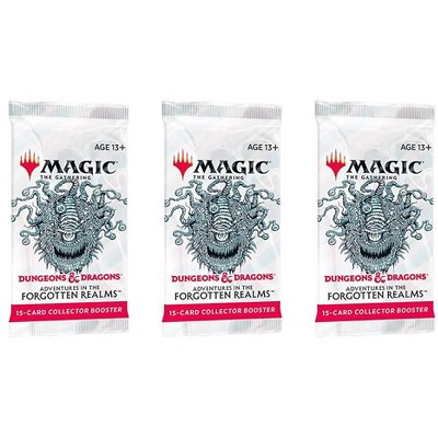 Magic The Gathering 3 Packs Magic: The Gathering Collector Booster Pack Lot MTG Adventures in The Forgotten Realms