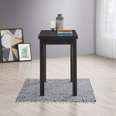 Antique Black Rectangular Wood Counter Height Bar Table