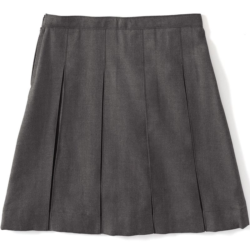 Lands' End School Uniform Kids Solid Box Pleat Skirt Below the Knee, 2 of 6