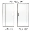 ONWITH 28 to 32 in. W x 72 in. H Framed Pivot Shower Door in Chrome with Clear Glass - 4 of 4