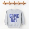 Game Day Blue Checkered - Kids Toddler Graphic Sweatshirt and Kids Youth Graphic Sweatshirt - 2 of 3