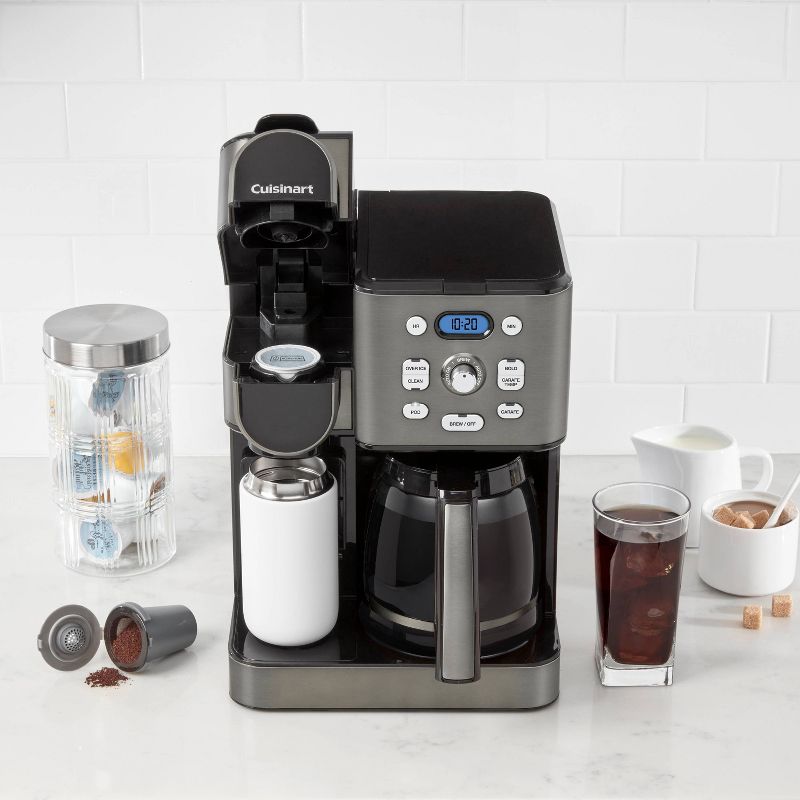 Cuisinart Coffee Center 2-IN-1 Coffee Maker and Single-Serve Brewer -Black Stainless Steel- SS-16BKS, 3 of 10