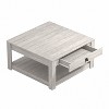 Galano Philia 31.5 in. Square Wood Top Coffee Table with Storage in Knotty Oak, Dusty Gray Oak - 4 of 4