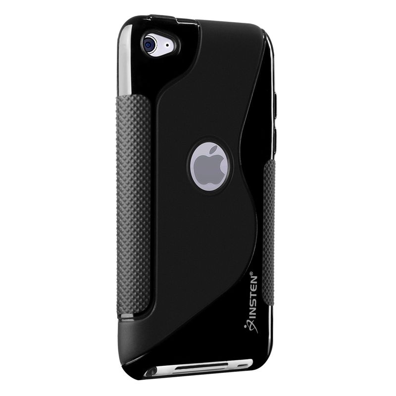 INSTEN TPU Rubber Skin Case compatible with Apple iPod touch 4th Generation, Frost Black S Shape, 3 of 6