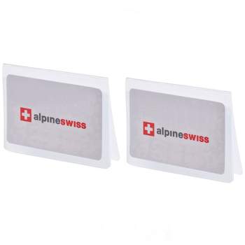 Alpine Swiss Set of 2 Plastic Wallet Inserts 6 Page Card Holder Picture Windows