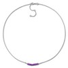 EVERLY JEWELRY | Sterling Silver 1 1/4ct TGW Amethyst Bead Bar Necklace, 16.5 inc + 2 inc - 4 of 4