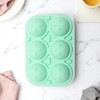 Unique Bargains Ice Tray 6-Cavity Round Ice Ball Mould Hand Wash Only Silicone 7.24"x5.02"x2.24" 1 Pc - 2 of 3