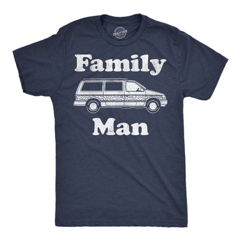 Мужские футболки Crazy Dog T-Shirts, Inc. Mens Funny T Shirts Family Man Sarcastic Station Wagon Graphic Novelty Tee for Men - Crazy Dog Men's T Shirt Gift for Dad Navy L