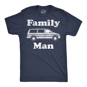Mens Funny T Shirts Family Man Sarcastic Station Wagon Graphic Novelty Tee For Men - Crazy Dog Men's T Shirt - 1 of 4