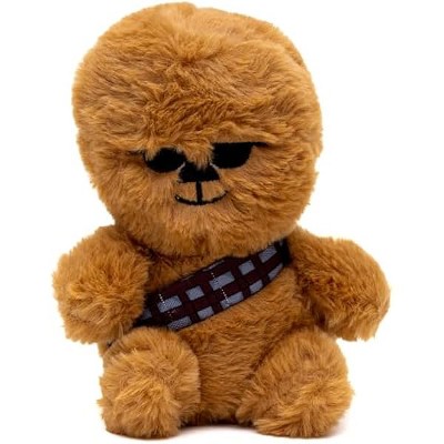 Star Wars Squeaky Plush Dog Toy for Large, Medium & Small Dogs, Chibi Chewbacca Sitting Pose, 4.5" x 6"
