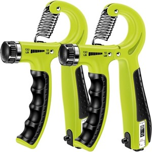 2-in-1 Hand Exercise Set (2 Pack), Grip Strengthener & Squeezer for Forearm, Wrist, Finger Workout and Strength Training - 1 of 4