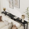 Entrance console table,side table behind sofa with charging station and metal legs,capacity of 110 pounds,easy to assemble - 3 of 4