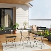 3-Piece Bistro Table and Chairs, Premium Steel Frame, Anti-Rust, Waterproof Folding Cafe Table and Chairs Set of 2, Foldable for Balcony - 3 of 4