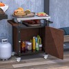 VYNXARIA Outdoor Grill Cart: Stainless Steel Tabletop with Storage, Wheels & Hooks for BBQ - 4 of 4