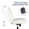 Cross-Legged Chair,No Wheels Armless Swivel Home Office Chair - 4 of 4