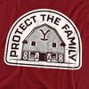 Yellowstone Protect The Family Dutton Barn Adult T-Shirt Cardinal - 2 of 4