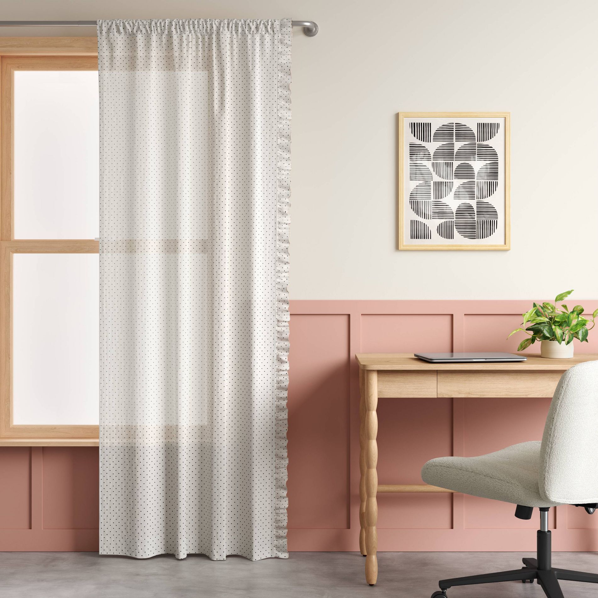 42"x84" Ruffle Curtain Panel - Room Essentials™