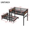 Racxily Full XL over Full XL Metal Bunk Bed/Metal Loft Bed,Separable Bunk Beds,with raised security fence - 4 of 4