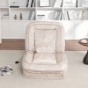 LAOTIES Upholstered Human Dog Bed For Adults And Pets,Adjustable Floor Sofa With Massage Cushion And Velvet Surround - 2 of 4